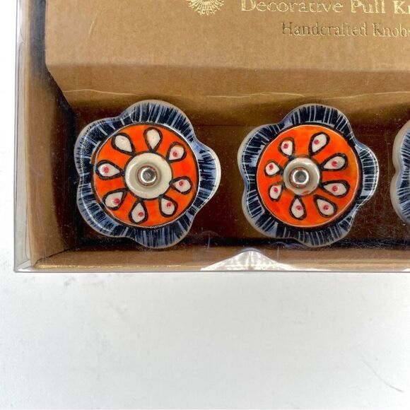 Mileh Collection Set of 6 Ceramic Decorative Pull Knobs NIB - Picture 2 of 5